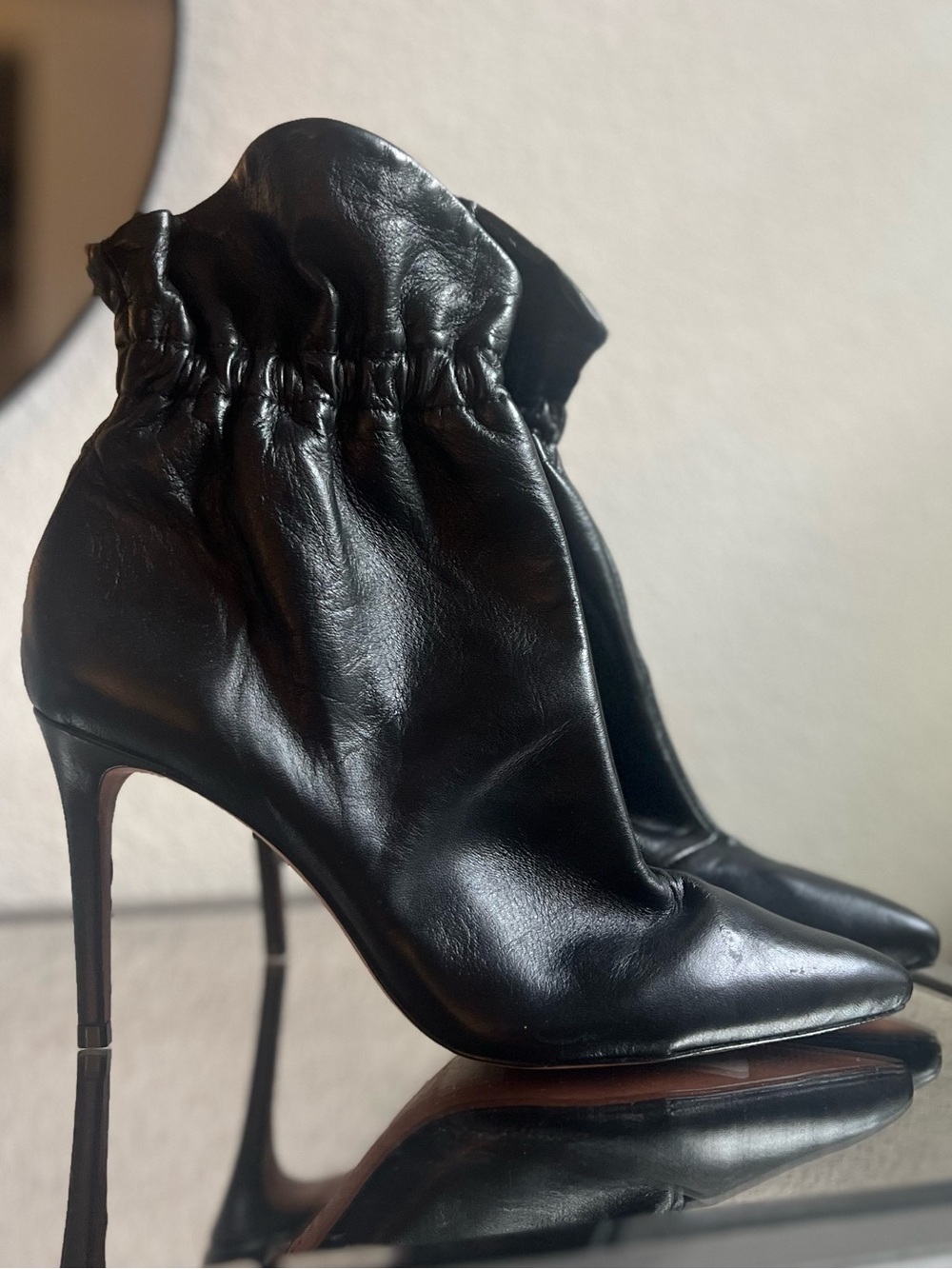 SCHUTZ Black Pointed-Toe Stiletto Ankle Boots Size 8.5 NWT
